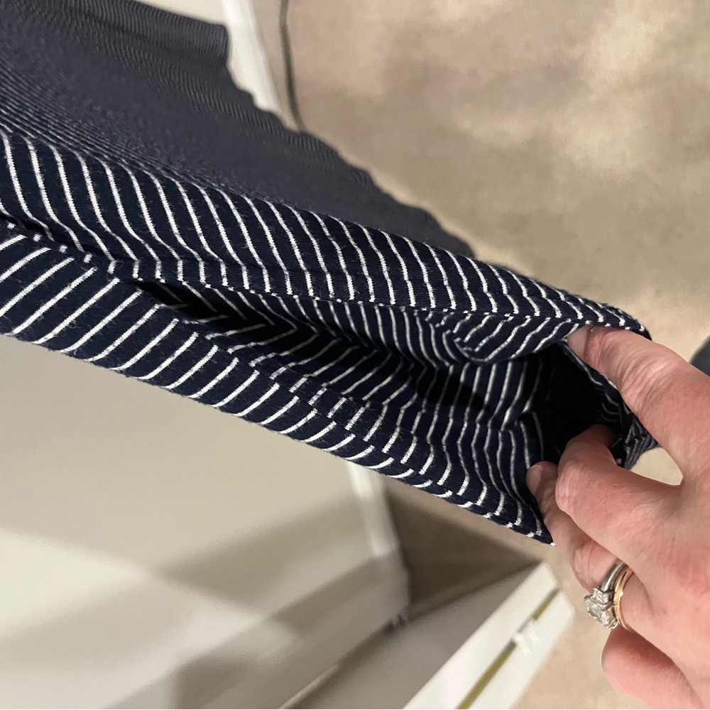 Latched Mama Black and White Striped Maternity/Nursing Dress - Picture 5 of 8